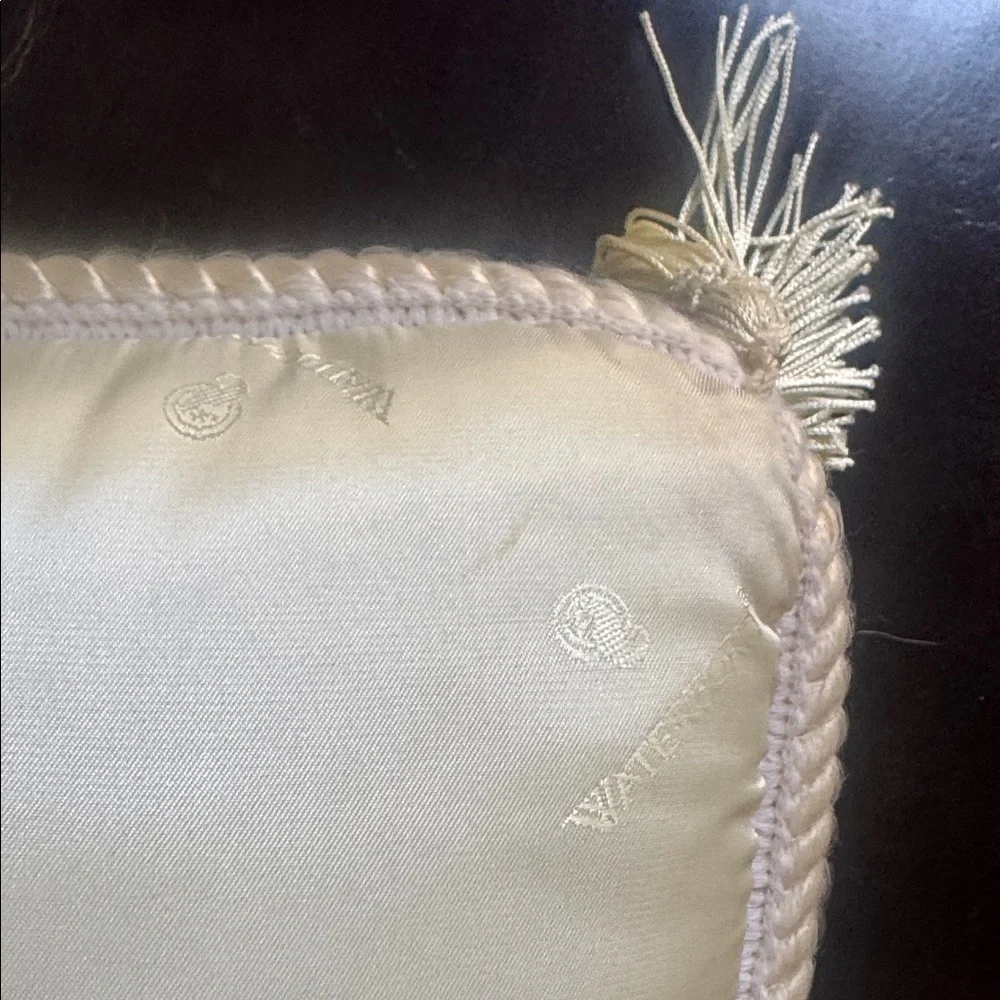 Waterford embroidered pillow with tassels